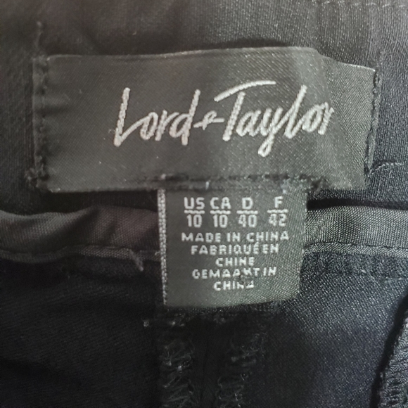 Lord And Taylor Womens Black Pants Crop Kelly Ankle Size 10 - Picture 10 of 10